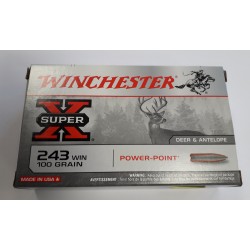 Balles WINCHESTER 243 Win Power-Point 100grs