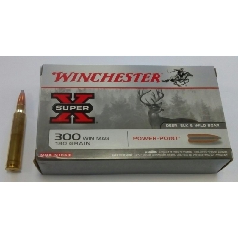 Munitions Winchester pour carabines calibre 300 Win