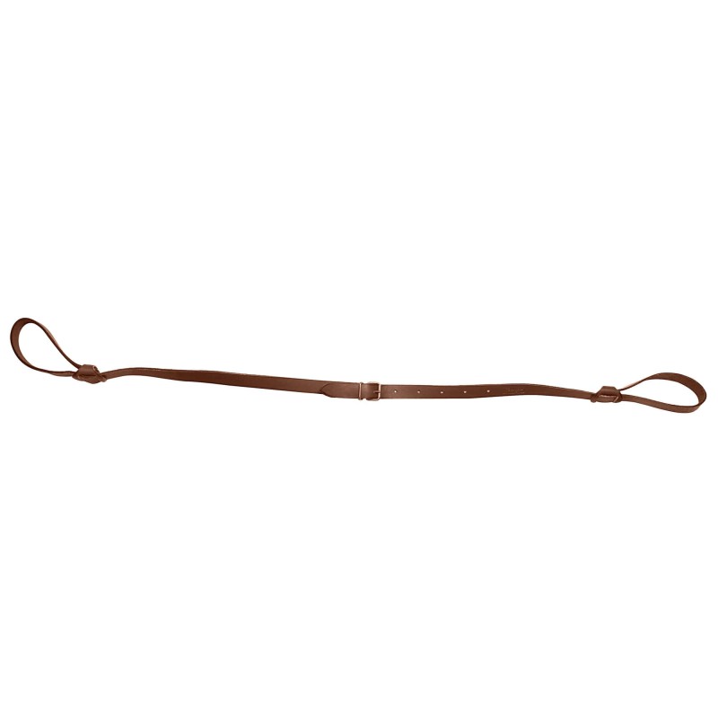 BRETELLE CUIR PLEINE FLEUR DOUBLE LASSO PLATE