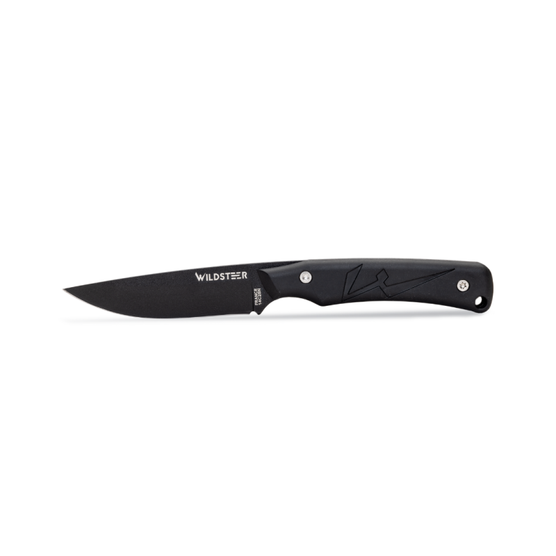 Couteau Wildsteer Troll TRO0113 lame 8,5cm manche tactiprène noir + étui en Kydex