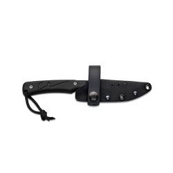 Couteau Wildsteer Troll TRO0113 lame 8,5cm manche tactiprène noir + étui en Kydex