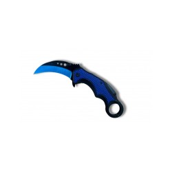 COUTEAU KARAMBIT OUVERTURE ASSISTEE NOIR ET BLEU