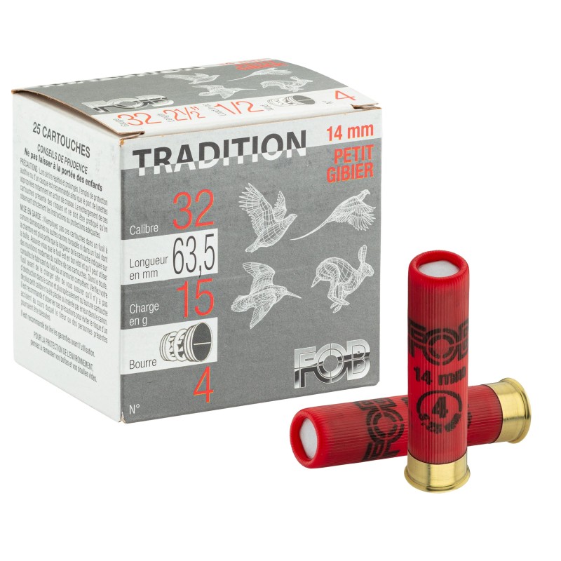 Cartouches Fob Tradition - Cal 14 mm x 25