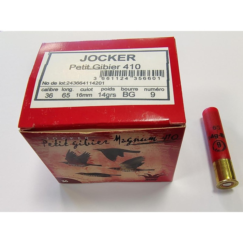 Cartouche JOKER  - 410 - Longueur 65