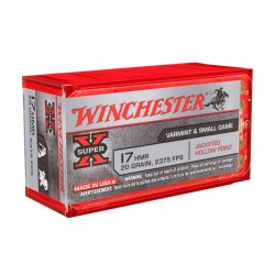 BALLES 17 HMR SUPER-X 20GR JHP X50