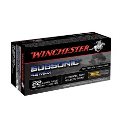 BALLES 22LR SUBSONIC 42GR HP X50